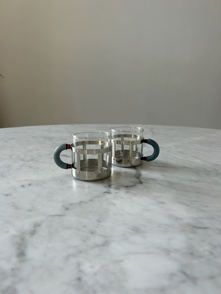 Alessi - Michael Graves - 咖啡套装 (2) - 玻璃, 钢 #1.0