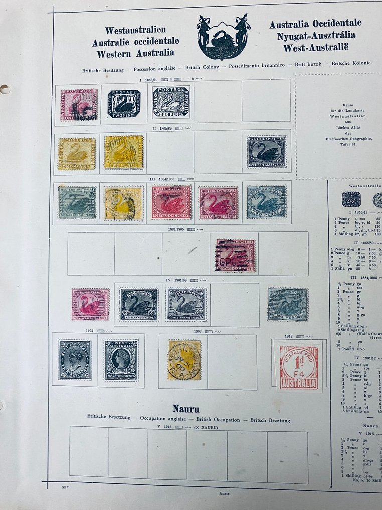 英联邦  - 调查者在旧相册页上的多个领域 #1.0