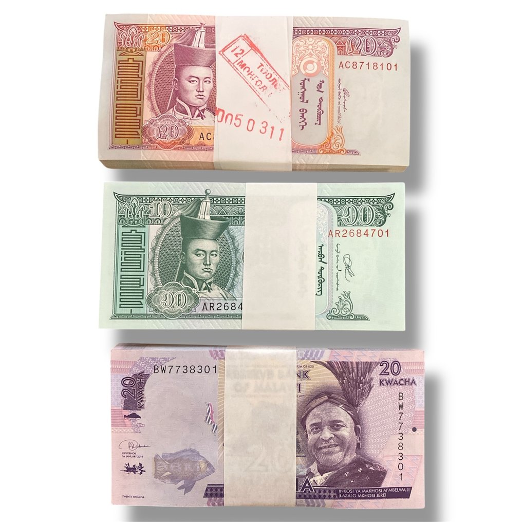 Κόσμος. - 10 Bundles / 1000 banknotes - Various Dates  (χωρίς τιμή ασφαλείας) #4.3