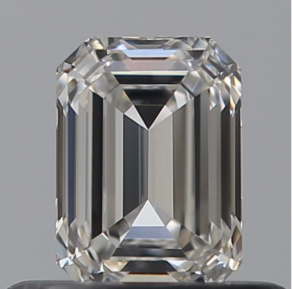1 pcs Diamante  (Naturale)  - 0.51 ct - Smeraldo - E - IF - Gemological Institute of America (GIA) - Esatto Esatto #1.0