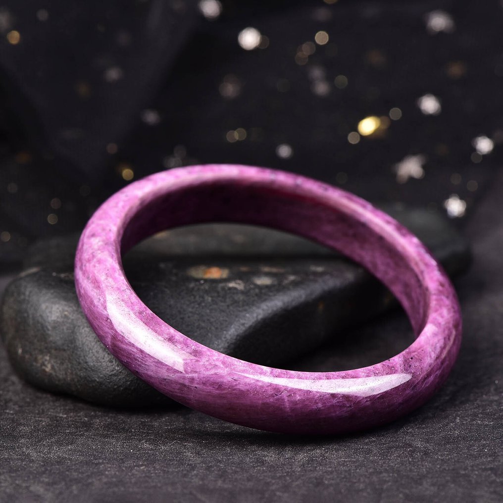 ALGT Certified - Ekskluzywna i wysokiej jakości naturalna bransoleta z rubinu Starannie wycięte i wypolerowane z pojedynczego kamienia- 71.51 g #4.3