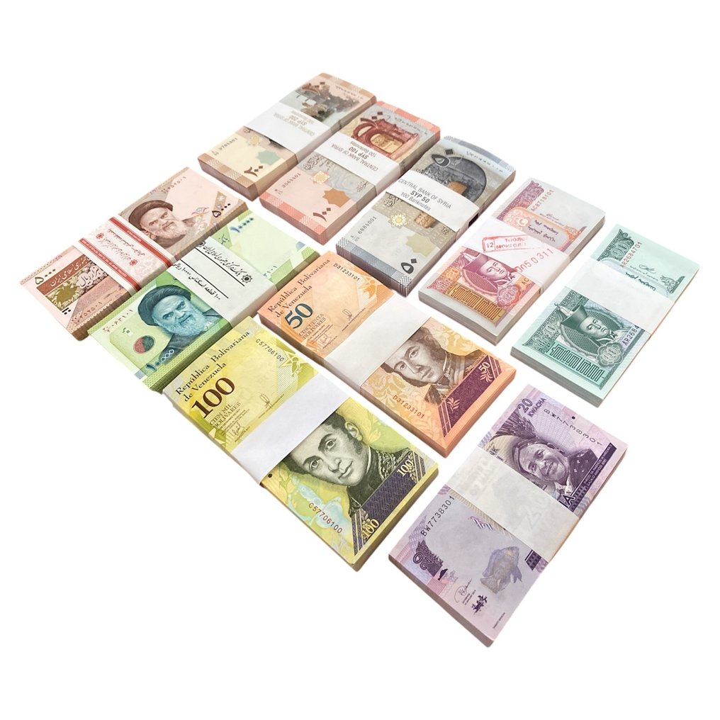 Κόσμος. - 10 Bundles / 1000 banknotes - Various Dates  (χωρίς τιμή ασφαλείας) #1.0