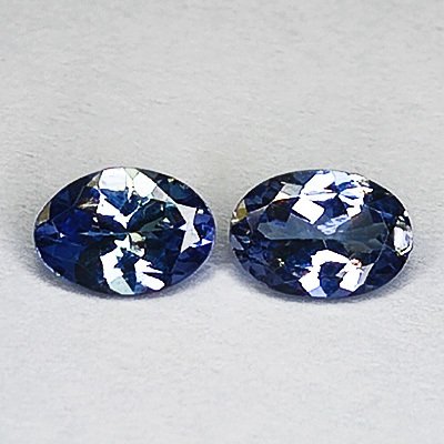 2 pcs Blå, Violet Tanzanit - 1.61 ct - Antwerp Laboratory for Gemstone Testing (ALGT) #2.1