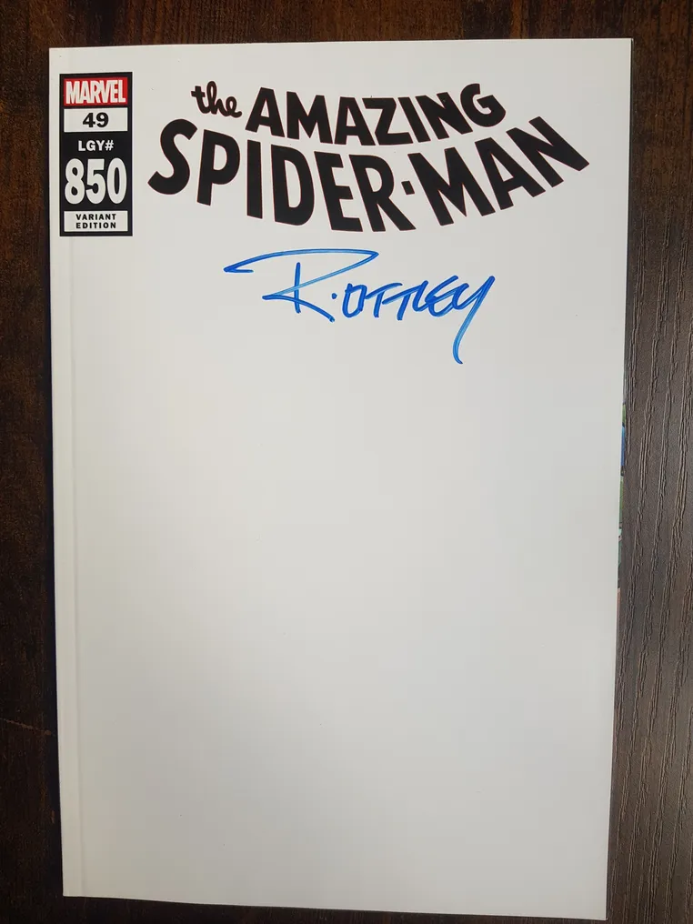 The Amazing Spider-Man (Vol. 5) #49 - Blank Variant (LGY#850) - Signed by Ryan Ottley + COA - 1 Signed comic - Første udgave - 2020 #1.2