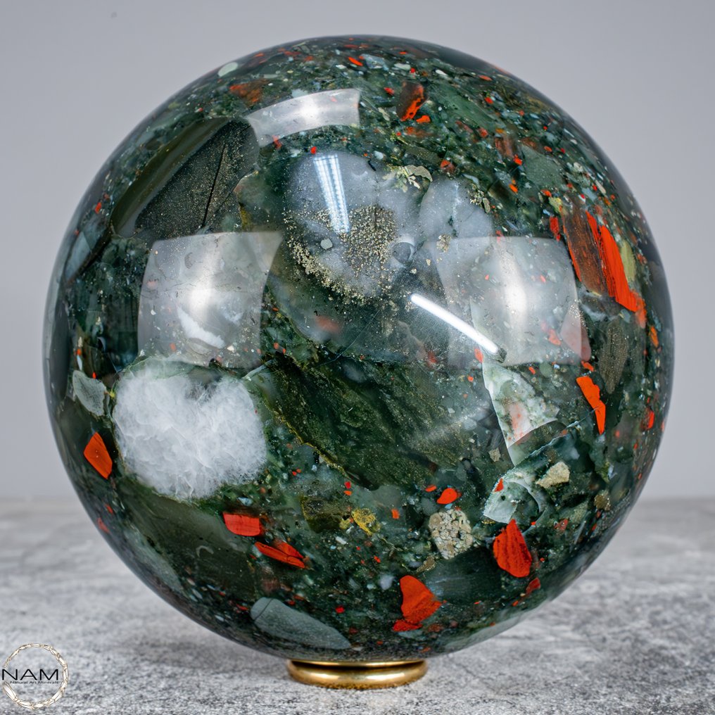 Πολύ σπάνιο αμαζόλιθος πρώτης ποιότητας Δράκου. Σφαίρα από την Αφρική- 2463.25 g #2.1