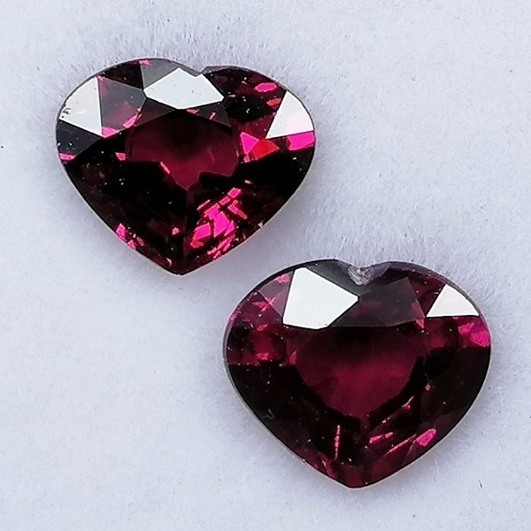 2 pcs  Γρανάτης, Ροδολίτης  - 2.73 ct - Instituto Gemólogico Español (IGE) - Χωρίς θεραπεία #4.3