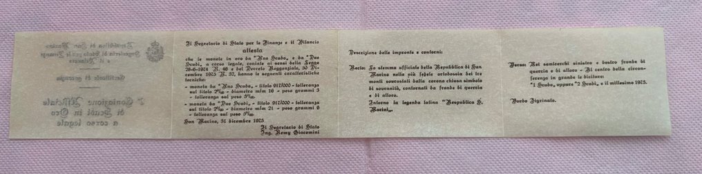 圣玛利诺. 1 Scudo / 2 Scudi 1975  (没有保留价) #4.3