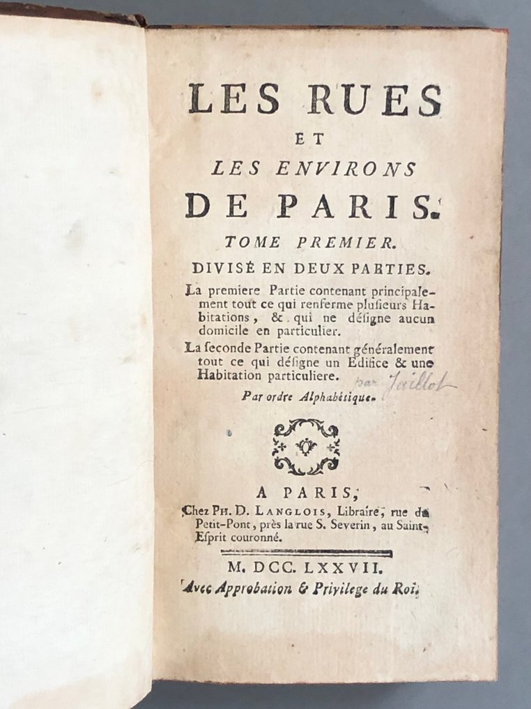 Jaillot - Les rues et les environs de Paris - 1777 #3.2