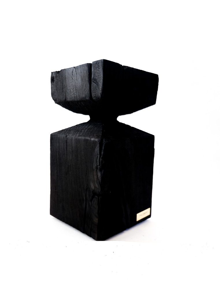 THE FOREST - Art & Woodworking Studio - Table d'appoint - Shou Sugi Ban - Chêne - Une pièce fabriquée à partir de poutres en chêne récupéré. #3.2