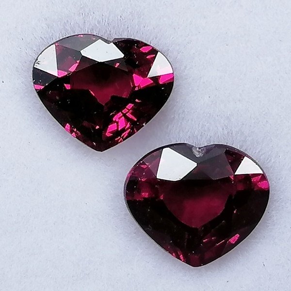 2 pcs  Γρανάτης, Ροδολίτης  - 2.73 ct - Instituto Gemólogico Español (IGE) - Χωρίς θεραπεία #2.1