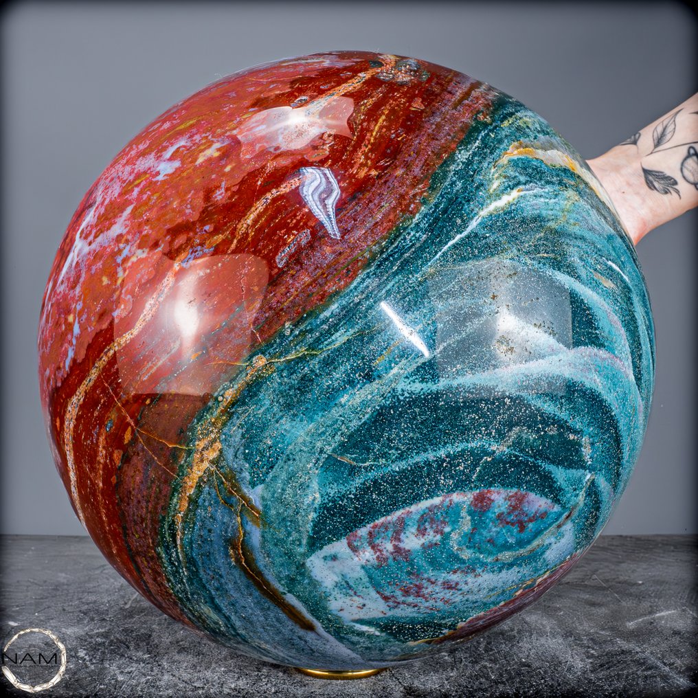 非常罕见的大型海洋Jaspis‘8. Ader’球体 来自马达加斯加的最佳品质 - 35.4公斤- 35473.94 g #2.1