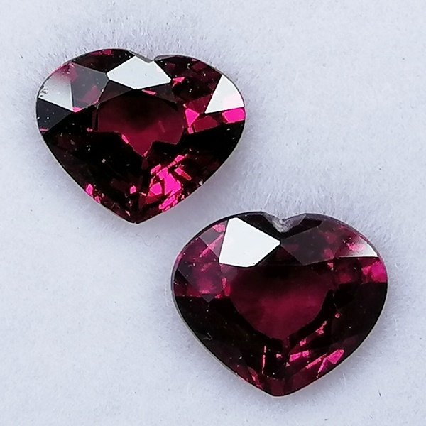 2 pcs  Γρανάτης, Ροδολίτης  - 2.73 ct - Instituto Gemólogico Español (IGE) - Χωρίς θεραπεία #1.0