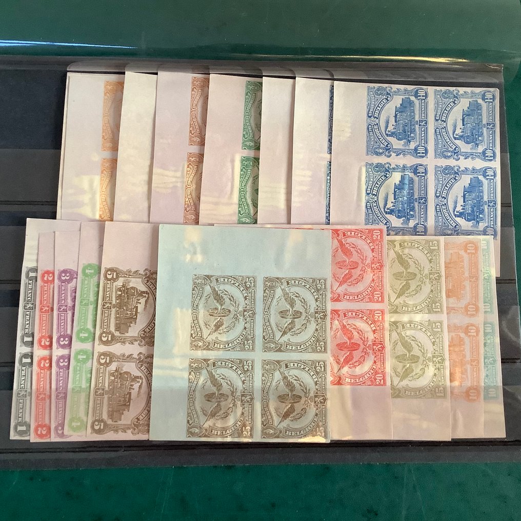 比利时 1915 - 勒阿弗尔：翼形轮和机车的无齿板材试验，分为四块进行。 - OBP TR58/78 #1.0