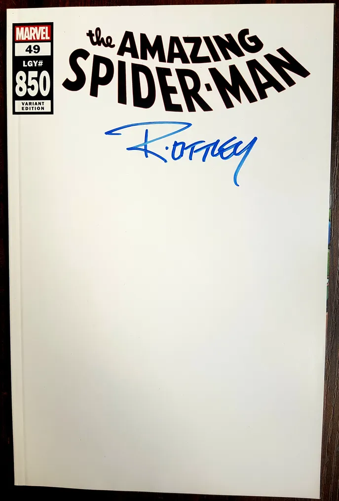 The Amazing Spider-Man (Vol. 5) #49 - Blank Variant (LGY#850) - Signed by Ryan Ottley + COA - 1 Signed comic - Første udgave - 2020 #1.1