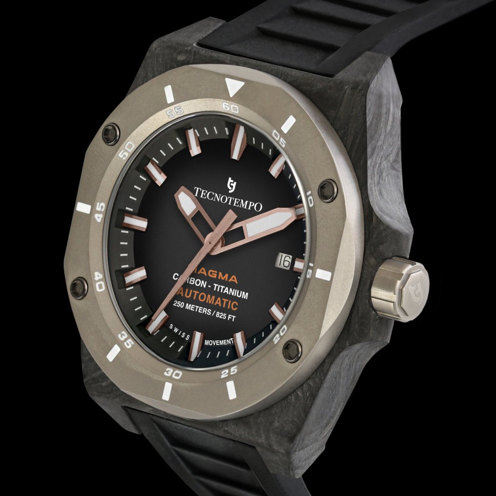 Tecnotempo - "MAGMA" - Forged Carbon & Titanium 250M - Automatic Swiss Movt - Limited Edition - 没有保留价 - TT.250MG.B - 男士 - 2020年及之后  #1.0