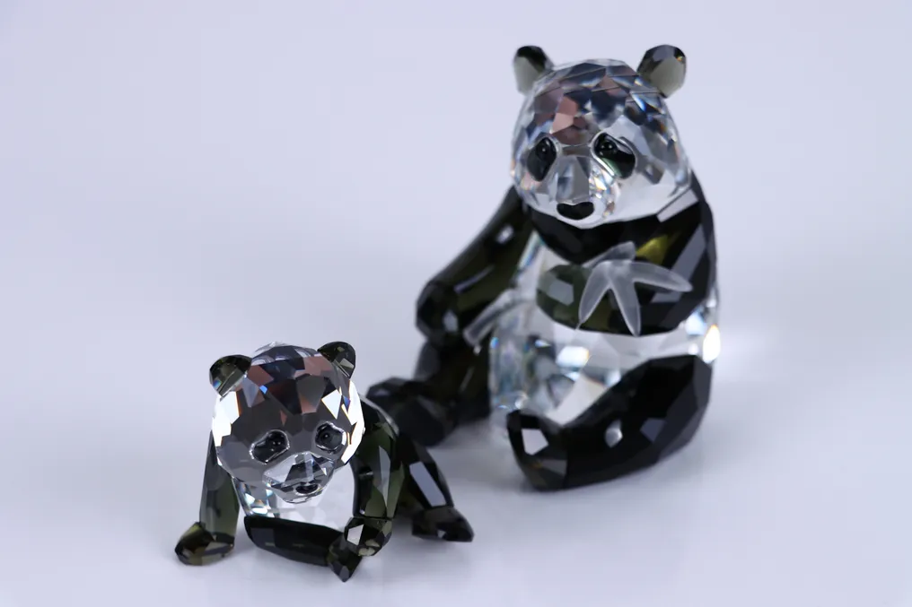 Figure - Swarovski SCS - Jaarlijkse Editie 2008 - Panda's (Boxed + certificate) - Crystal #2.1