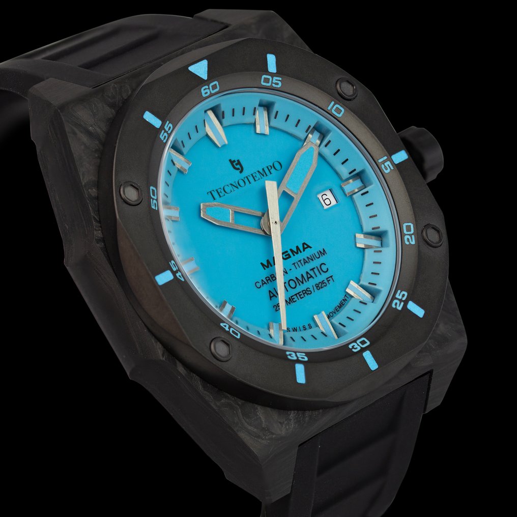 Tecnotempo - "MAGMA" - Forged Carbon & Titanium 250M - Automatic Swiss Movt - Limited Edition - TT.250MG.AZ - Men - 2020+ #3.2