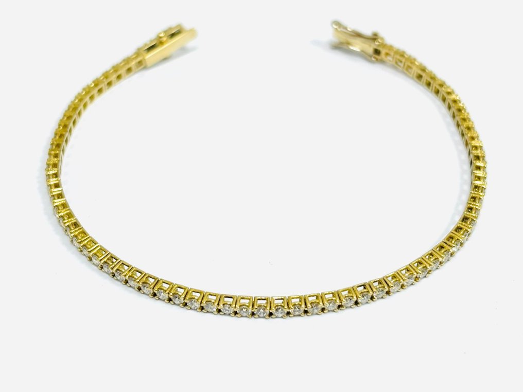Βραχιόλι τένις - 18 καράτια Κίτρινο χρυσό -  3.00ct. tw. Διαμάντι (Φυσικό)  - Κατασκευασμένο στην Ιταλία #4.3