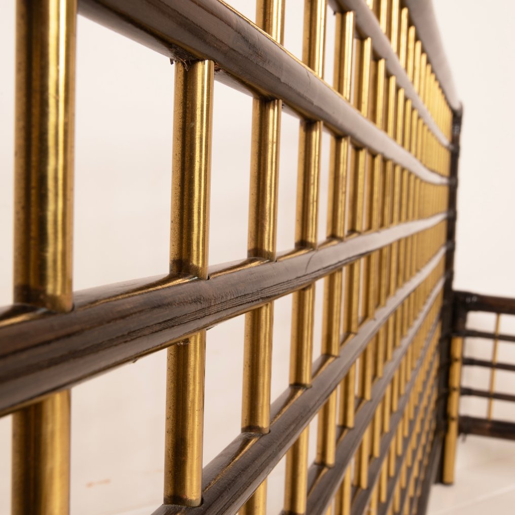 Studio Smania Interni - Alberto Smania - 床 - Marango - 黄铜, Canna, 皮革 #3.2