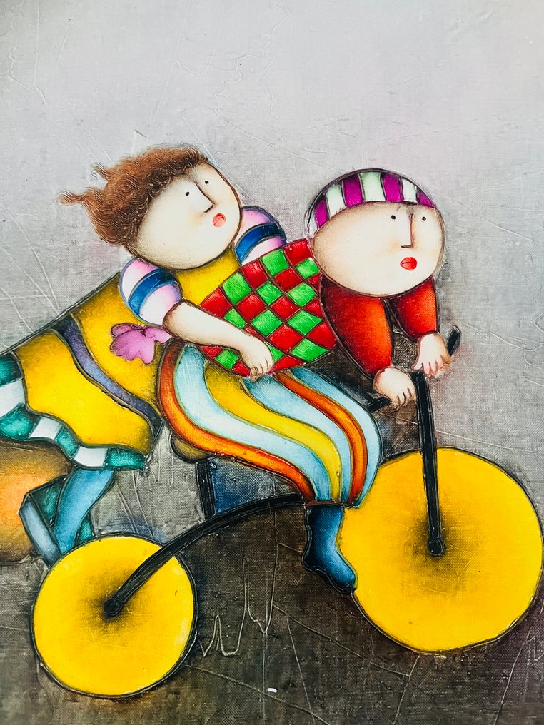 Joyce Roybal (1955) - Tricycle and children #2.1