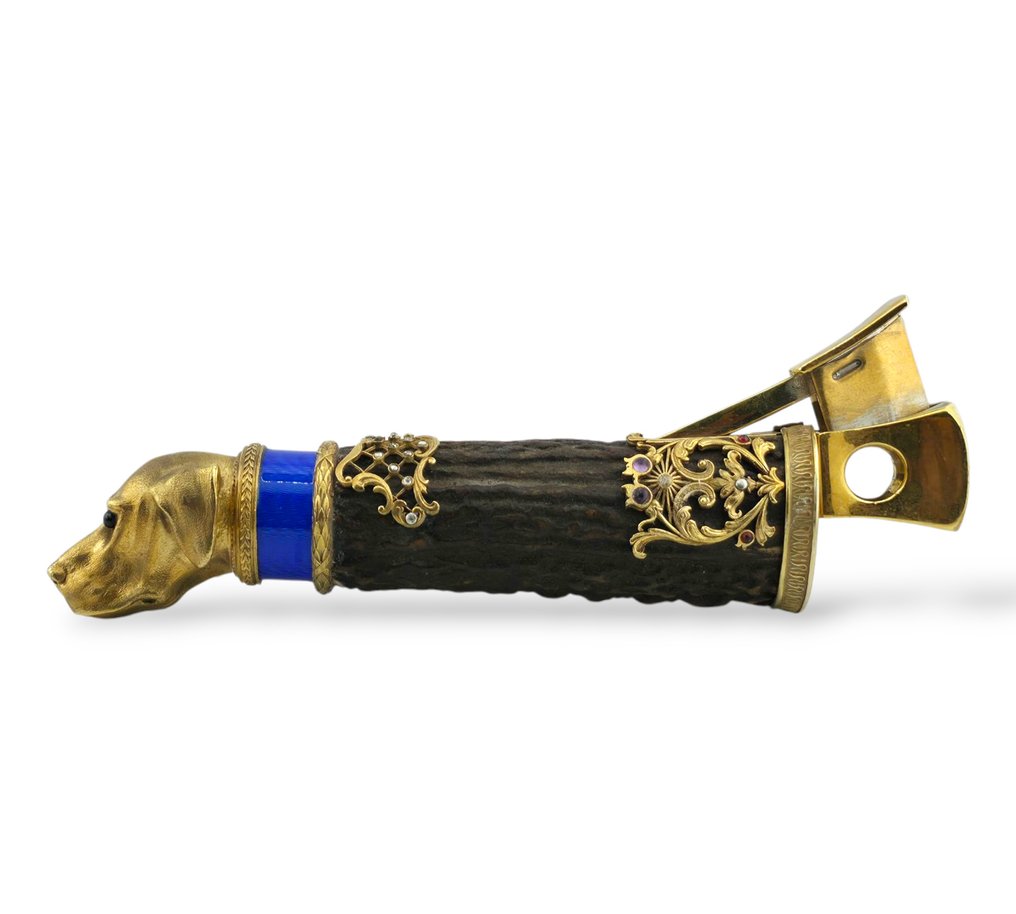 Portagioie - .875 (84 Zolotniki) argento - Un tagliacigarro russo #1.0