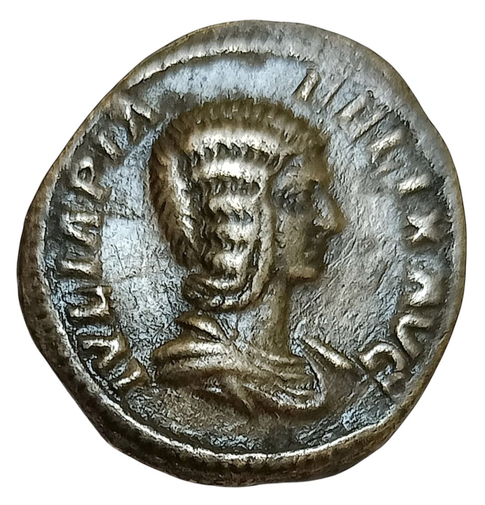 Romarriket. Julia Domna (Augusta, AD 193-217). Denarius Rome - VESTA (Ingen mindstepris) #1.0