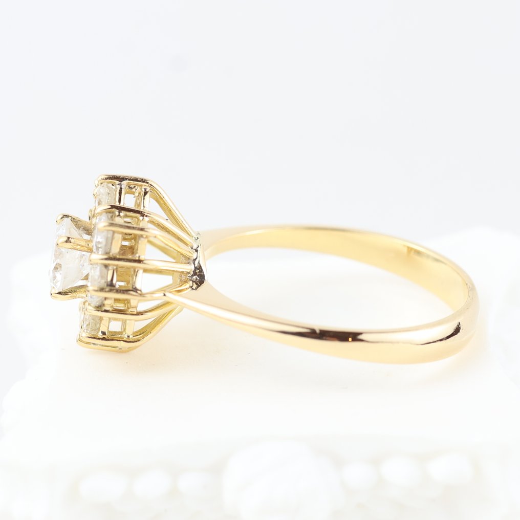 Bague - 18 carats Or jaune -  1.08ct. tw. Diamant (Naturelle) - Diamant #4.3