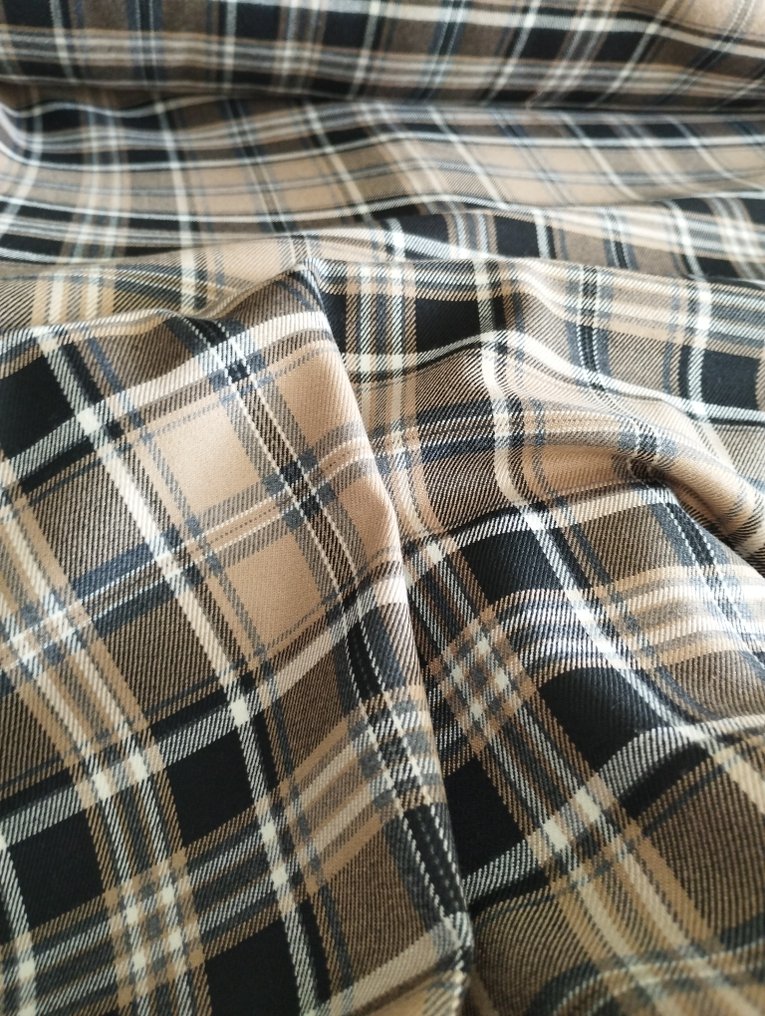Wool tartan in medium weight, 350x140 - Textile  - 350 cm - 140 cm #2.1