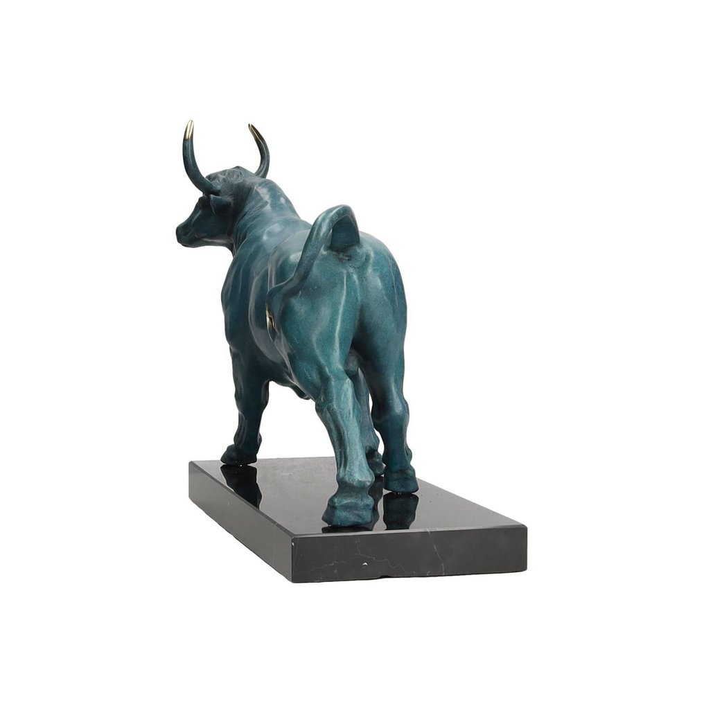 雕像 - Bull - 黄铜色, 大理石 #3.2