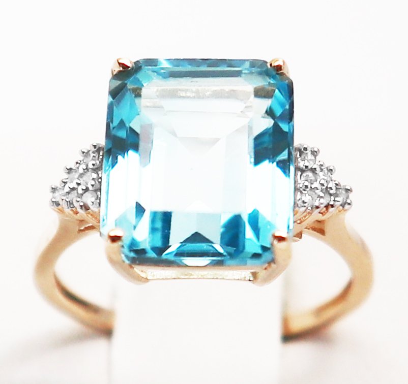 χωρίς τιμή ασφαλείας - Δαχτυλίδι - 14 καράτια Κίτρινο χρυσό Τοπάζιο - Διαμάντι #3.2