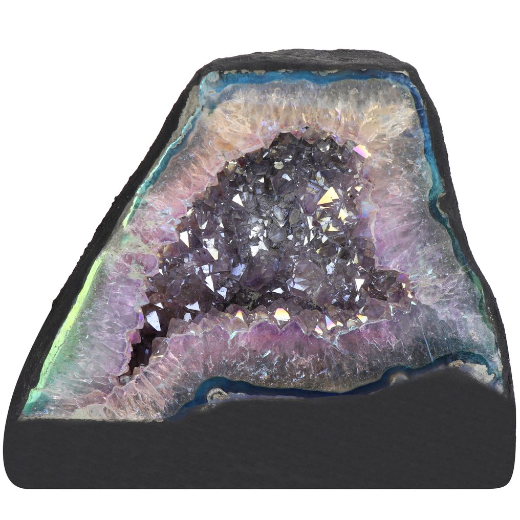 不再生产 - 粉色白金紫水晶 Geode - 22x25x20 厘米- 6 kg #1.0