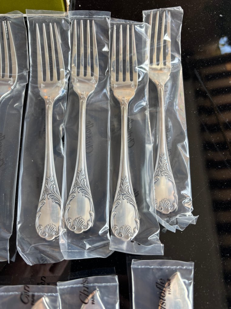 Christofle - Set da caffè (24) - Marly - Placcato argento #2.1