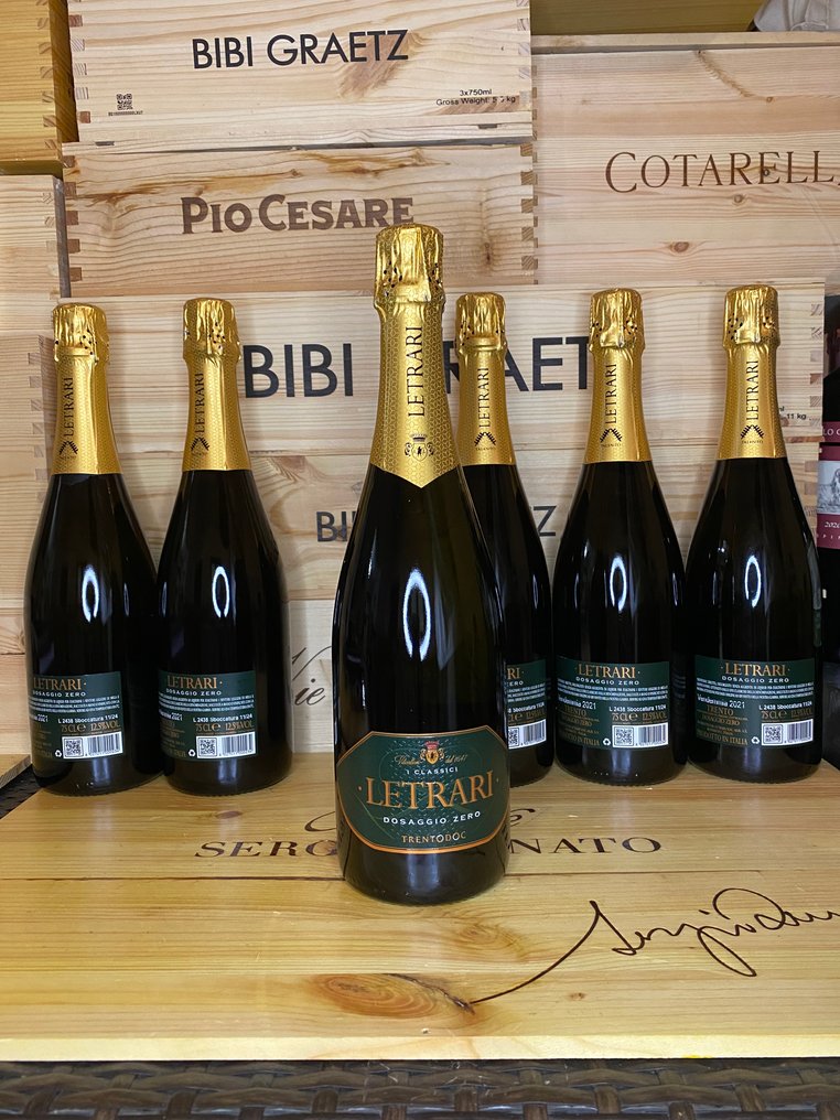 2021 Letrari, Dosaggio Zero TrentoDOC - Trentino Brut - 6 Bottles (0.75L) #1.0