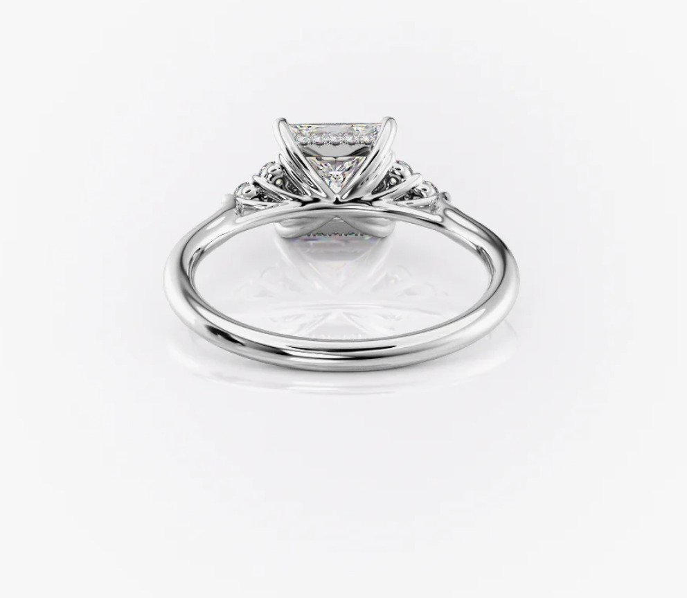 订婚戒指 - 14K包金 白金 -  1.15ct. tw. 钻石 (天然) - 钻石 #3.2