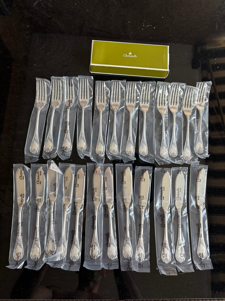 Christofle - Set da caffè (24) - Marly - Placcato argento #1.0