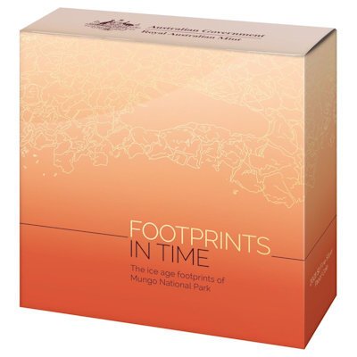 Αυστραλία. 1 Dollar 1 AUD Ice Age Mungo Footprint/Fußabdruck 2021 - 1/2 Oz mit CoA und BOX  (χωρίς τιμή ασφαλείας) #3.2