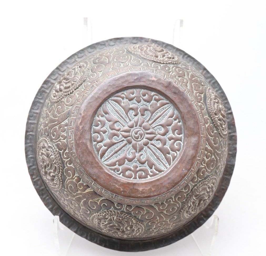 Βάζο - Χαλκός - Κίνα - Qing Dynasty (1644-1911) - Cooper Θιβετιανό μπολ #1.0