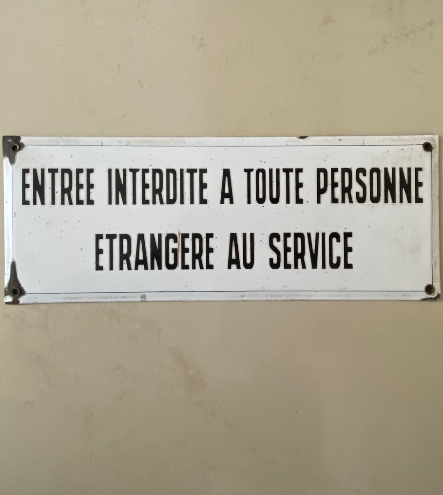 Prohibited - Forbidden - Vietato Entrare - Sign - Enamelled iron #1.0