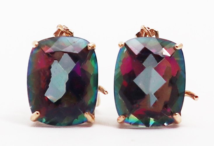 χωρίς τιμή ασφαλείας - Σκουλαρίκια - 14 καράτια Κίτρινο χρυσό Τοπάζιο - Διαμάντι #3.2