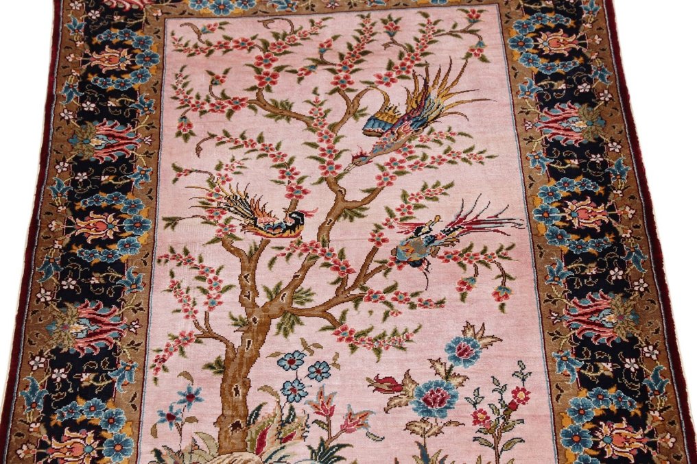 Silk Hereke Signed Carpet with Tree-Of-Life Design - Ren luksus ~810000 knuder/m² - Tæppe - 98 cm - 63 cm #3.2