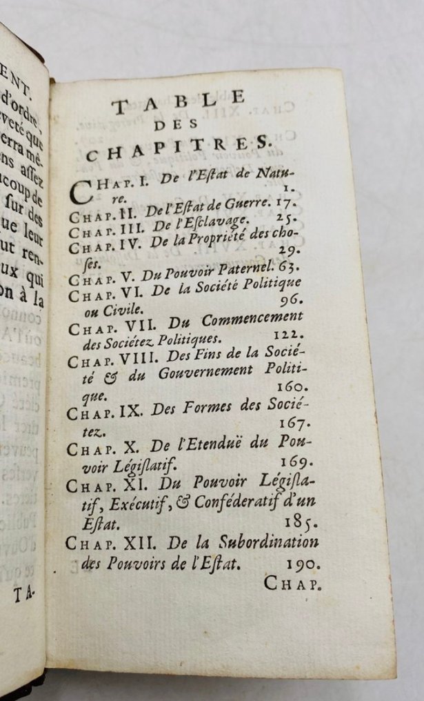 John Locke - Du Gouvernement Civil, où l'on traitte de l'origine - 1691 #4.3