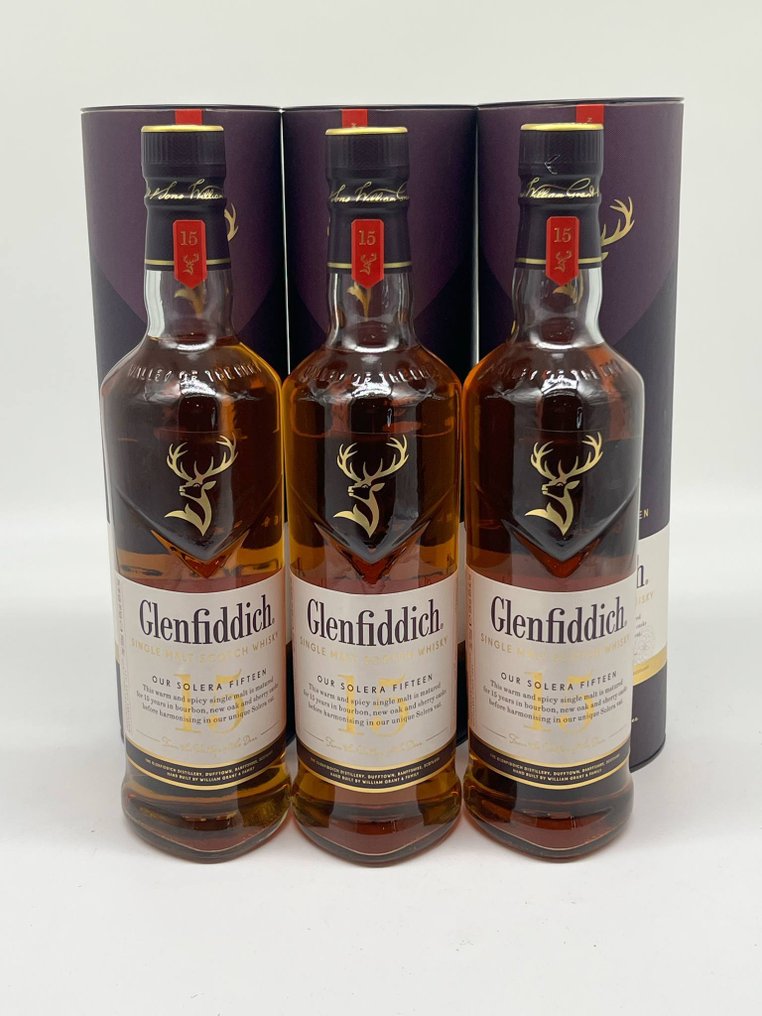 Glenfiddich 15 years old  - 70cl - 3 bottles #1.0