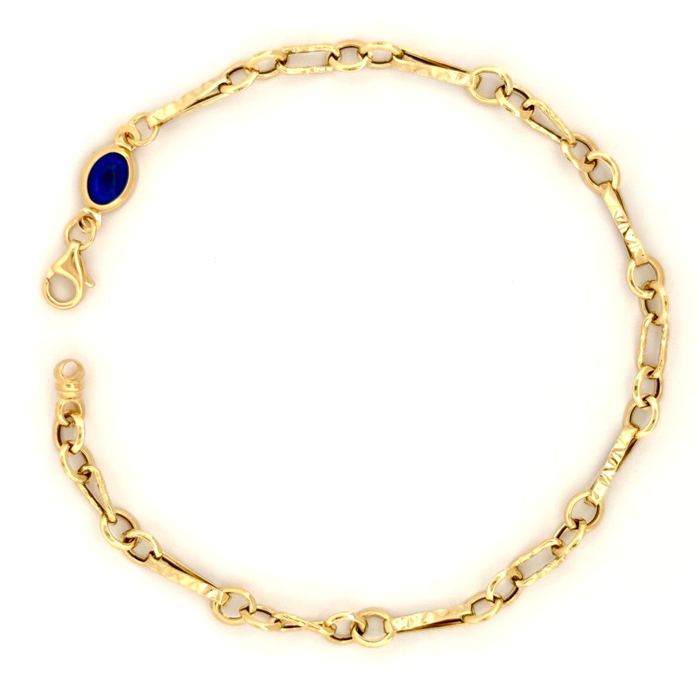 χωρίς τιμή ασφαλείας - Βραχιόλι - 18 καράτια Κίτρινο χρυσό Ζαφείρι - Top Star #1.0