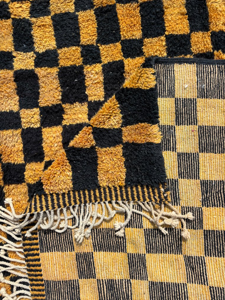 hand made - Large Modern Checkered Wool Moroccan Rug - Rug - 330 cm - 250 cm #2.1