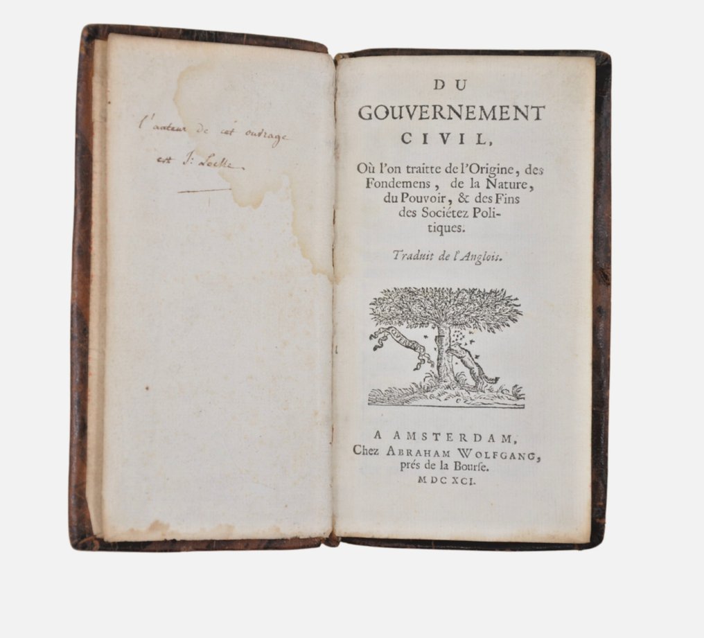 John Locke - Du Gouvernement Civil, où l'on traitte de l'origine - 1691 #1.0