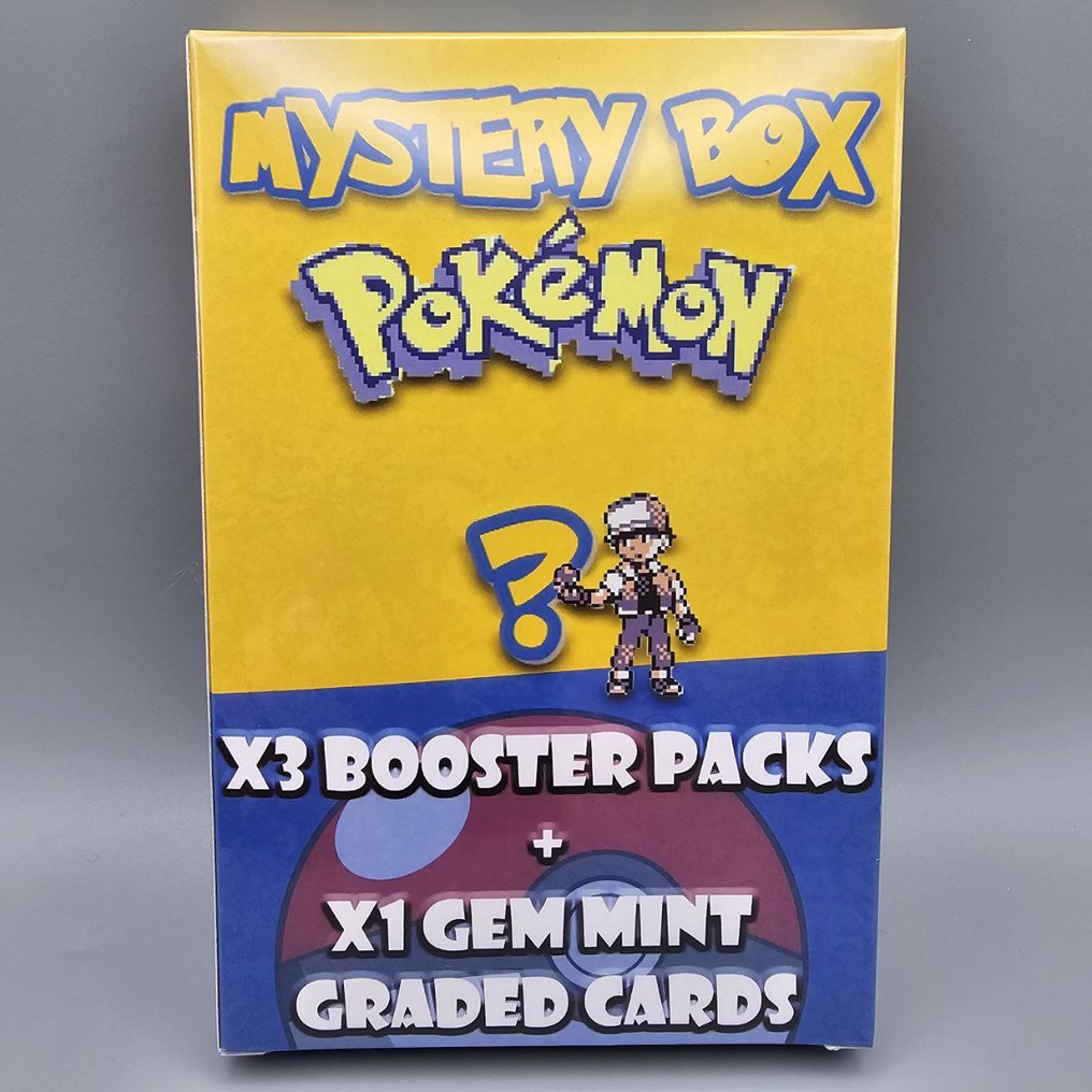 Pokémon - 1 Mystery box - X3 BOOSTER PACKS +  X1 GEM MINT CARDS #3.2