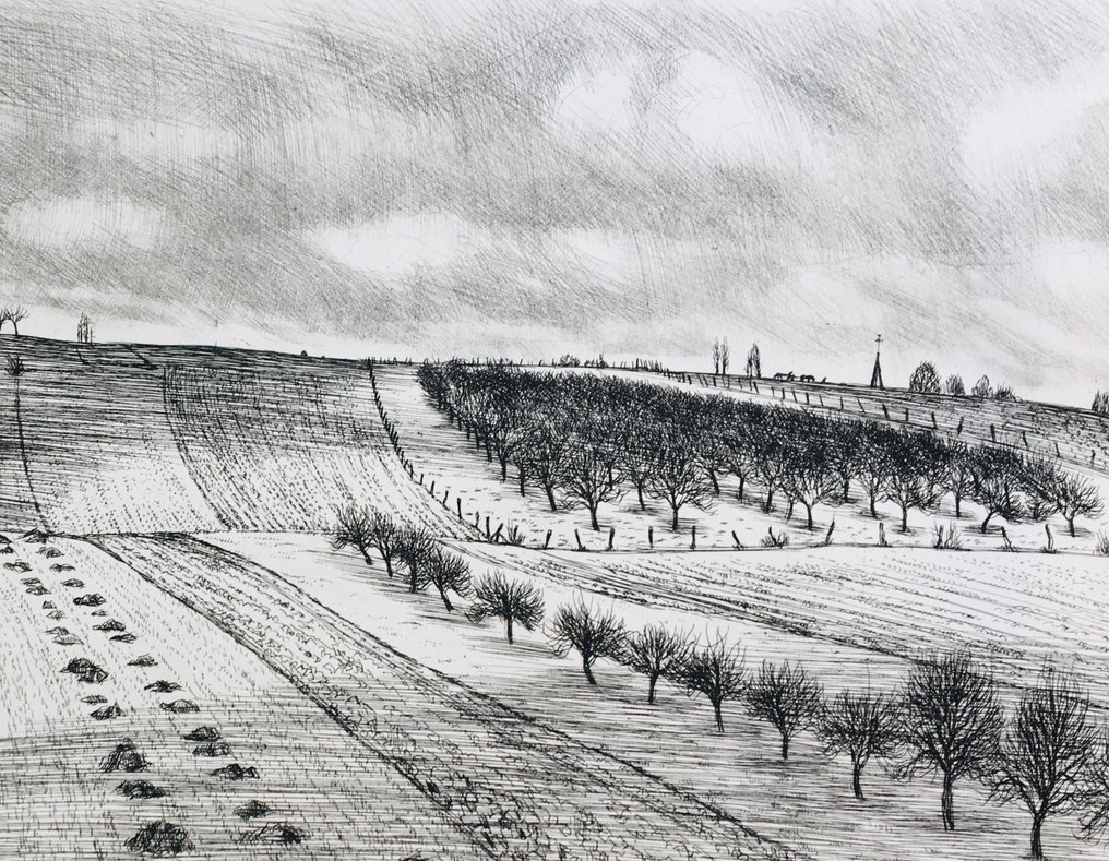 André Jacquemin (1904-1992) - En Lorraine - Eau-forte originale signée #2.1