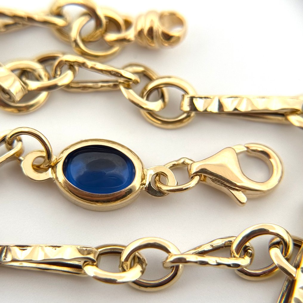 χωρίς τιμή ασφαλείας - Βραχιόλι - 18 καράτια Κίτρινο χρυσό Ζαφείρι - Top Star #1.0