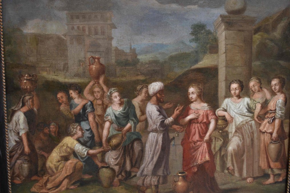 Nicholas Poussin (1594-1665), nach - Rebekka und Elieser am Brunnen #3.2