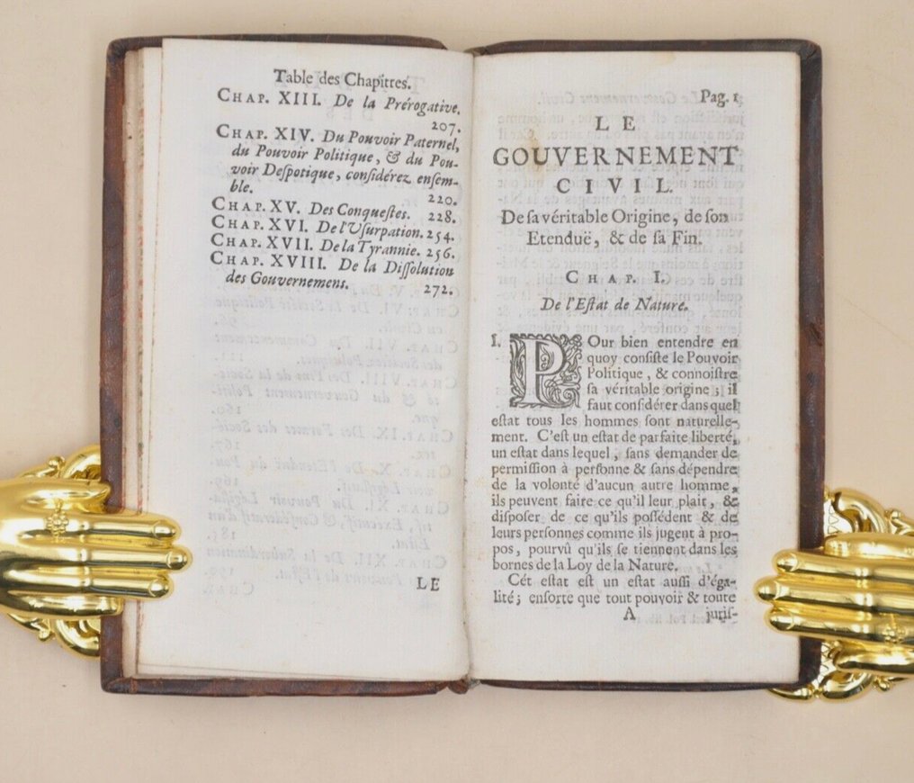 John Locke - Du Gouvernement Civil, où l'on traitte de l'origine - 1691 #1.0
